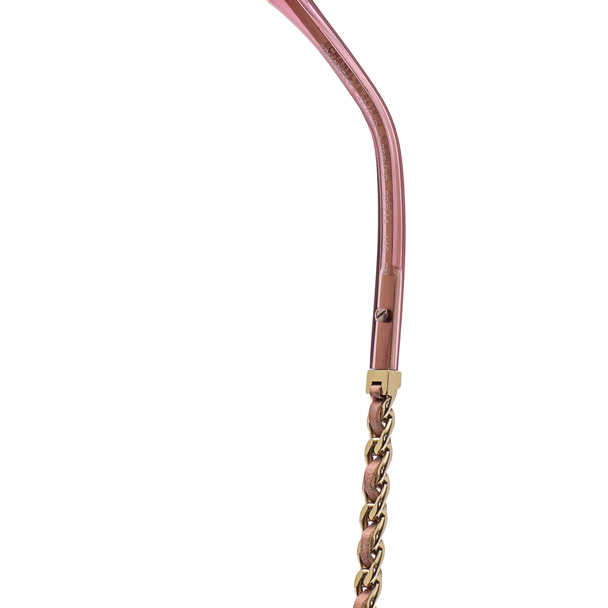 Chanel - Pink & Gold Chain Aviator Sunglasses